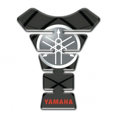 Yamaha Tank Protector Center Silicone Sticker with Circle Grey logo 
