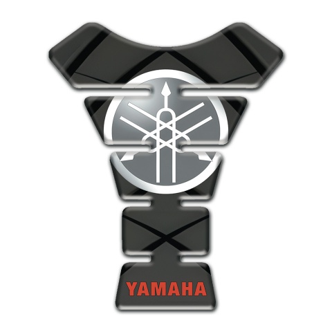 Yamaha Tank Protector Center Silicone Sticker with Circle Grey logo 