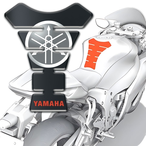 Yamaha Tank Protector Craphite base Circle Logo Design 
