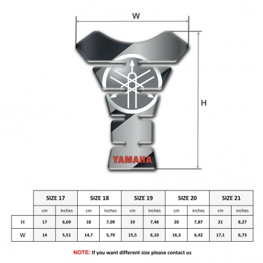 Yamaha Tank Guard Pads Circle Logo Style with Greay Black base 