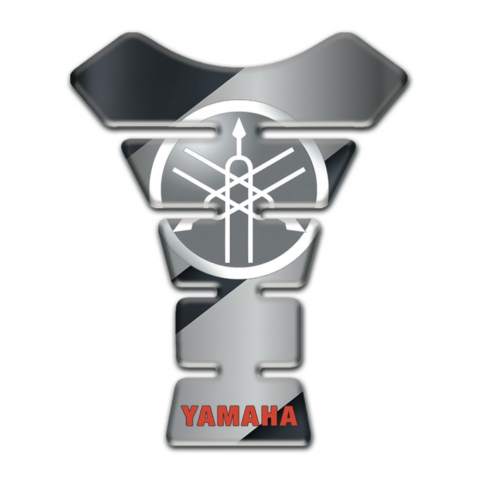 Yamaha Tank Guard Pads Circle Logo Style with Greay Black base 