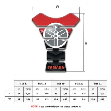 Yamaha Tank Pad Protector Circle Logo Design with Red Black base 