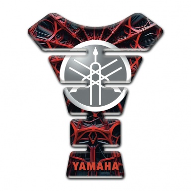 Yamaha Tank Fuse Circle Logo with Red Spider Web decoration 