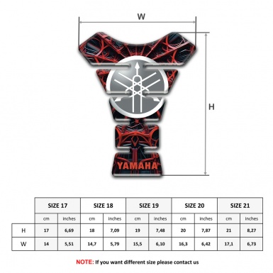 Yamaha Tank Fuse Circle Logo with Red Spider Web decoration 