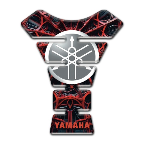 Yamaha Tank Fuse Circle Logo with Red Spider Web decoration 