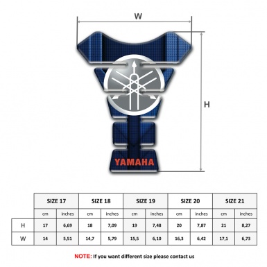 Yamaha Tank Pad Motorbike Circle Gray Logo with dark Blue base 