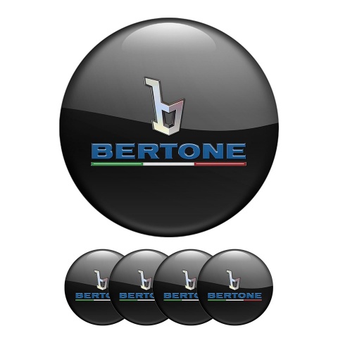 Opel Bertone   Wheel Center Cap Domed Stickers Gray And Blue logo