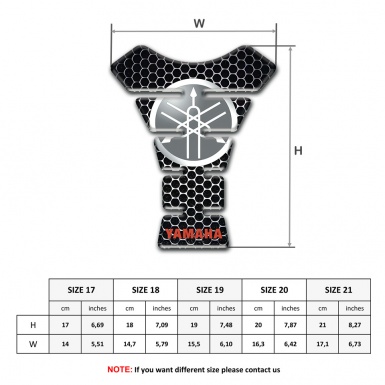 Yamaha Tank Pad Motorbike Circle logo Perforated Steel Base 