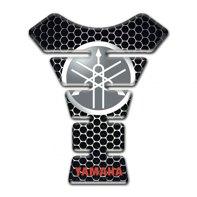 Yamaha Tank Pad Motorbike Circle logo Perforated Steel Base 