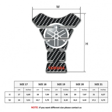 Yamaha Tank Pad Protector Circle Logo Carbon Base 