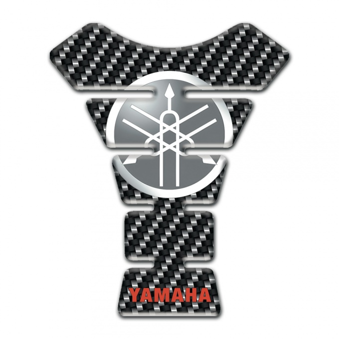 Yamaha Tank Pad Protector Circle Logo Carbon Base 