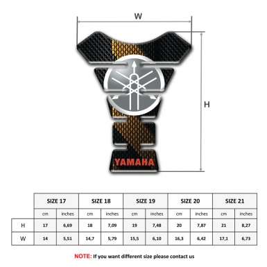 Yamaha Tank Pad Motorbike Circle Logo Brown Black base 