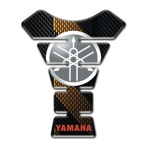Yamaha Tank Pad Motorbike Circle Logo Brown Black base 