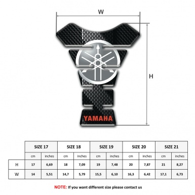 Yamaha Tank Protector Circle Logo Grey Black base 