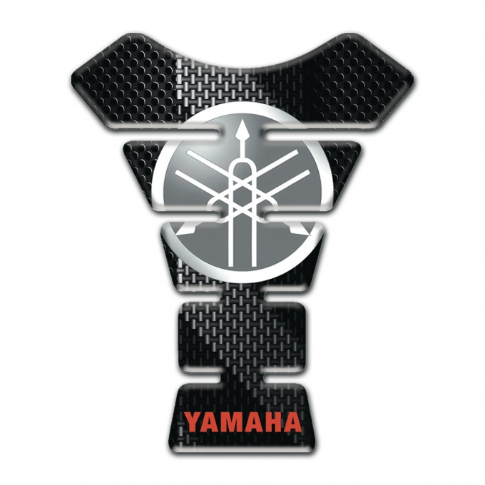 Yamaha Tank Protector Circle Logo Grey Black base 