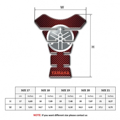 Yamaha Tank Guard Pads Classic Logo Red Carbon Edition 