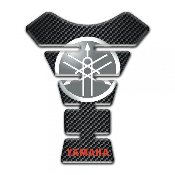 Yamaha Tank Pad Protector Classic Logo Black carbon Edition 