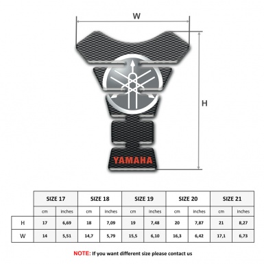 Yamaha Tank Pad Motorbike Round Logo With Red Inscription