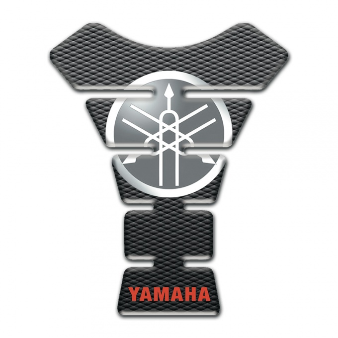 Yamaha Tank Pad Motorbike Round Logo With Red Inscription