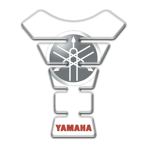 Yamaha Tank Guard Pads Round Classic Logo White Base 