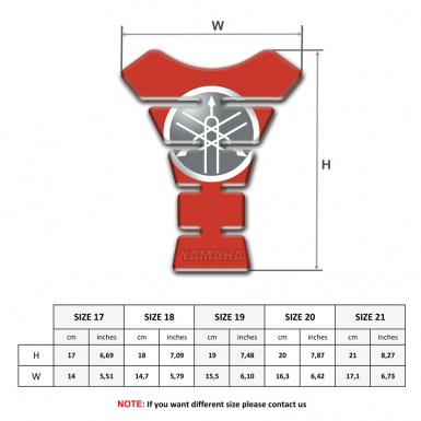 Yamaha Tank Fuse Grey Logo Red Base Style 