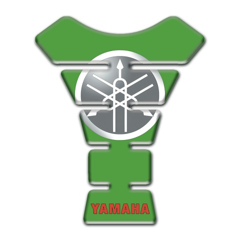 Yamaha Tank Protector White Grey Logo Green Base 