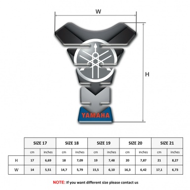 Yamaha Tank Fuse White Grey Logo High End Design 