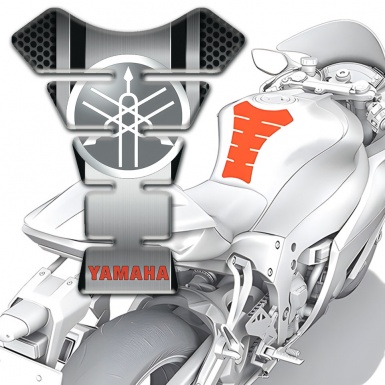 Yamaha Tank Protector White Grey Logo Premium Quality Model 