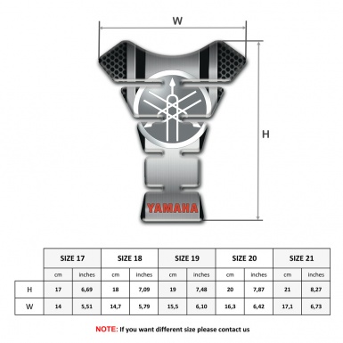 Yamaha Tank Protector White Grey Logo Premium Quality Model 