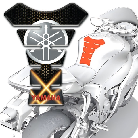 Yamaha Tank Fuse Circle Logo Orange Lights Effect 