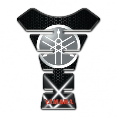 Yamaha Tank Pad Motorbike White Grey Logo with Lights Effect Base 