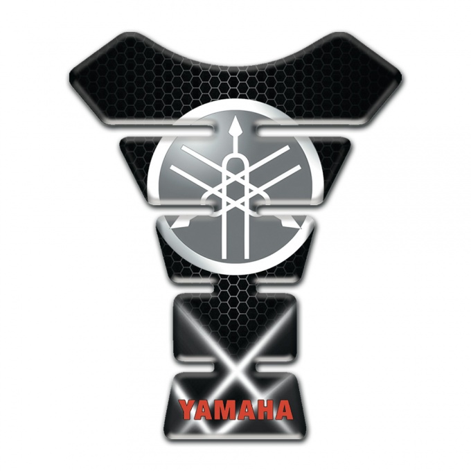 Yamaha Tank Pad Motorbike White Grey Logo with Lights Effect Base 