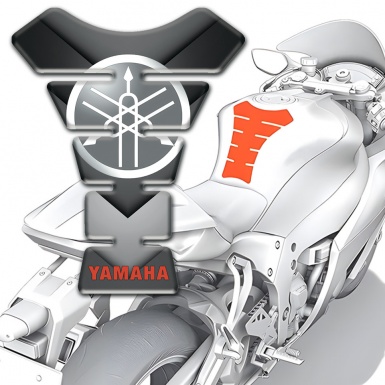 Yamaha Tank Protector Circle Style Logo Silicone Sticker 