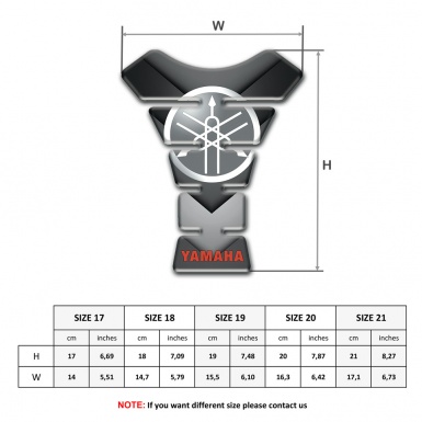 Yamaha Tank Protector Circle Style Logo Silicone Sticker 
