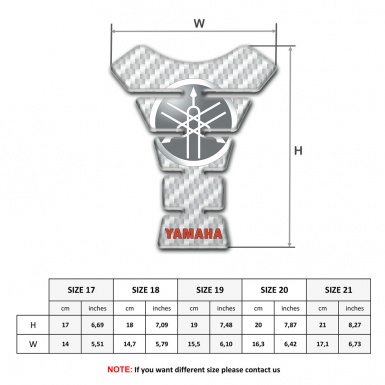 Yamaha Tank Protector White Carbon Design 