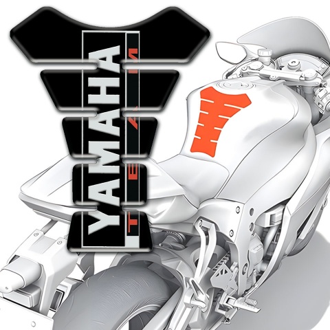 Yamaha Tank Pad Protector Team Style Black Design 