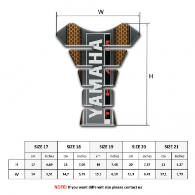 Yamaha Tank Guard Pads Vertical Inscription Logo 