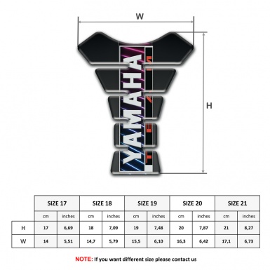 Yamaha Tank Fuse Neon Lines motive Vertical Inscription Logo 