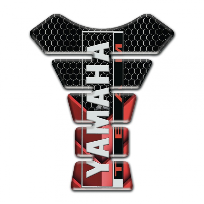 Yamaha  Tank Pad Protector Team Style Red Black Background 