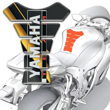 Yamaha Tank Protector Team Style Yellow Diagonal Band Design 