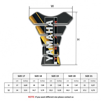Yamaha Tank Protector Team Style Yellow Diagonal Band Design 