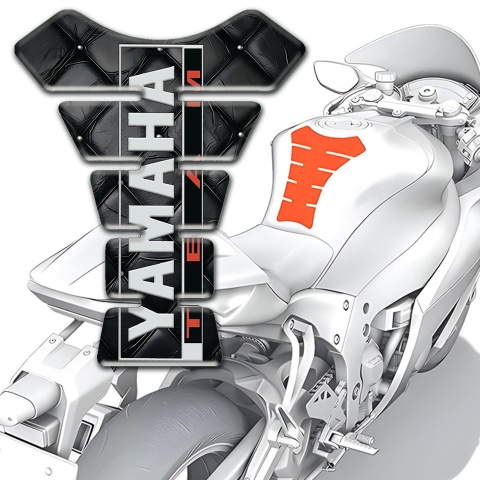 Yamaha Tank Fuse Black Leather Effect Team Style 
