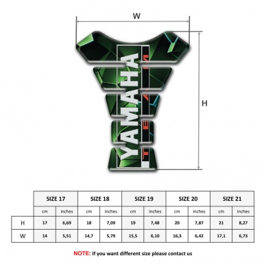 Yamaha Tank Pad Motorbike Team Style Green Decoration 
