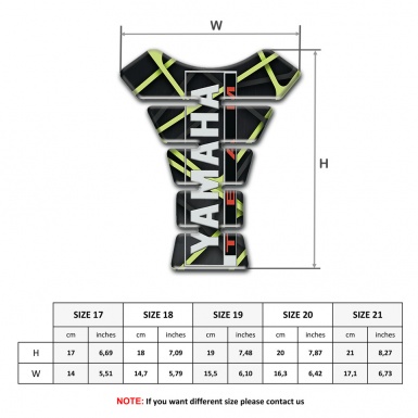 Yamaha Tank Guard Pads Green Stripes Model Design Team Style 