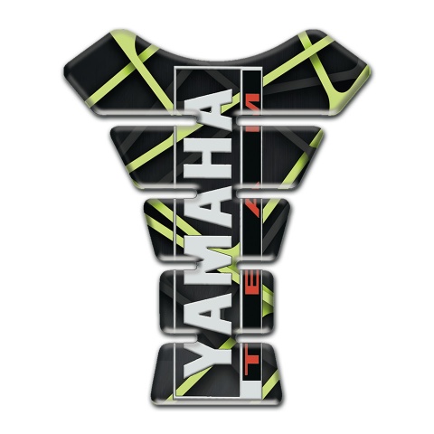 Yamaha Tank Guard Pads Green Stripes Model Design Team Style 