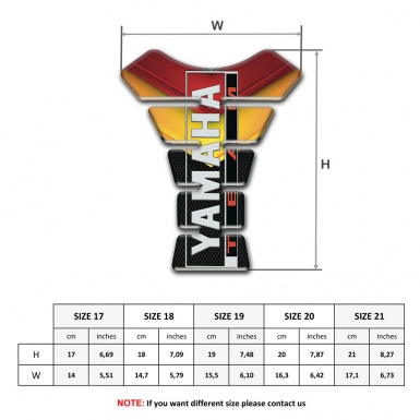 Yamaha Tank Guard Pads Yellow Red Motive Base Team Logo 