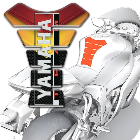 Yamaha Tank Guard Pads Yellow Red Motive Base Team Logo 