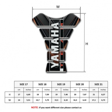 Yamaha Tank Fuse Brown Black Logo Team 