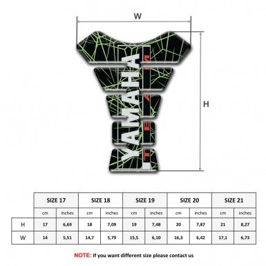 Yamaha Tank Protector Green Spider Web Style Team Edition 