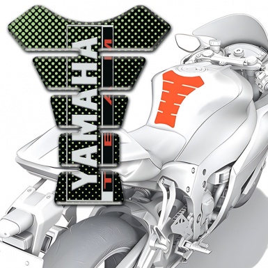 Yamaha Tank Guard Pads Green Dots Design Team Logo style 